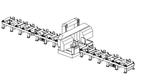 管道切割带锯床（切割坡口机）的管道电动输送辊道（选配）技术参数说明