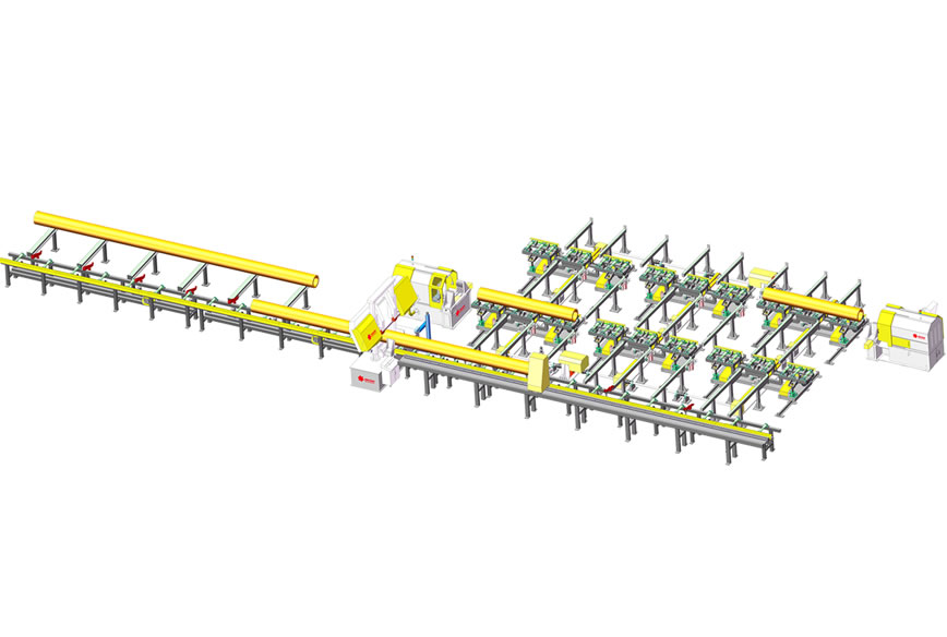 中厚壁管路精密冷加工切割坡口生产线简介及设备配置