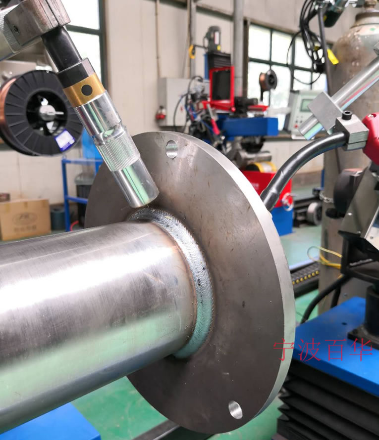 多功能管道自动焊机不锈钢法兰管内外同时焊接效果