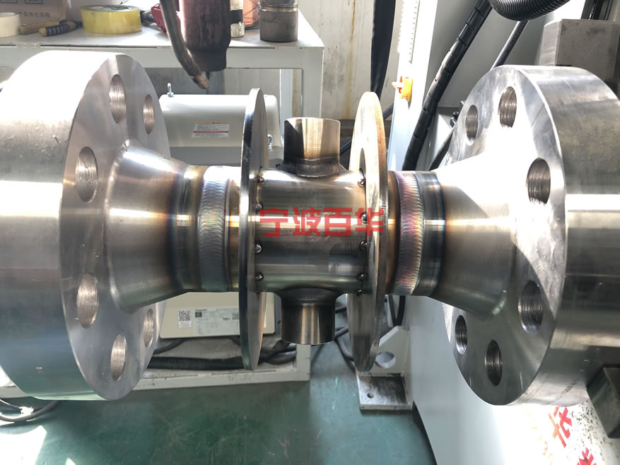 氩弧焊管道自动焊机用于阀门公司的法兰管件焊接